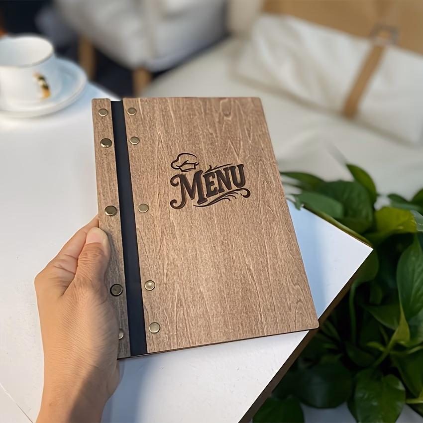 Personalised Wooden Menu Holder